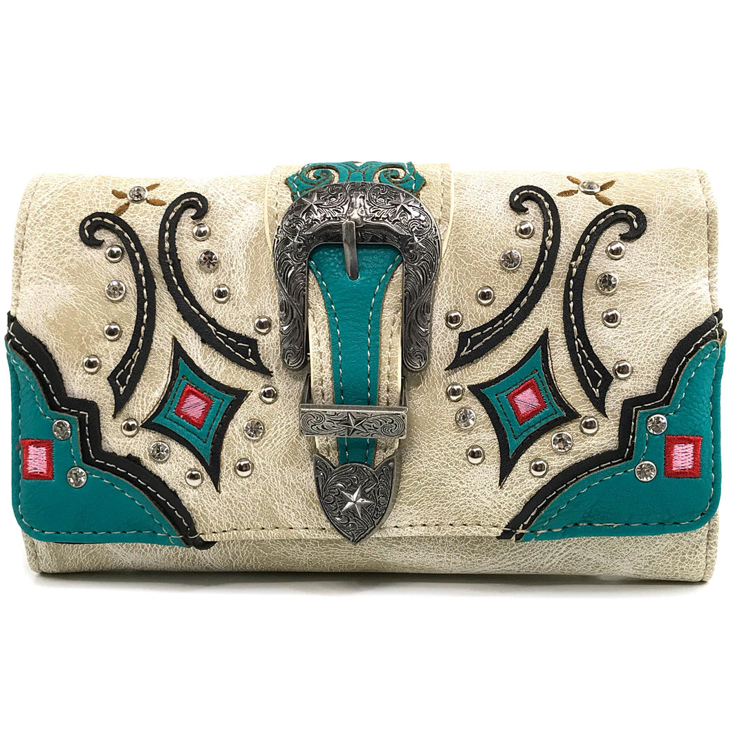 Tribal Abstract Buckle Wallet