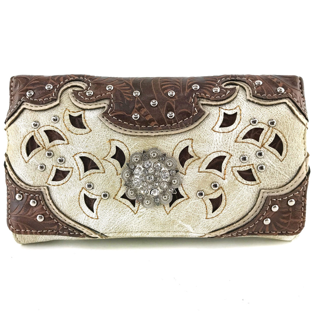 Concho Cutout Patterned Wallet