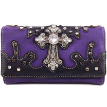 Load image into Gallery viewer, Cross Black Studded Wallet
