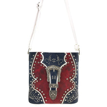 Load image into Gallery viewer, Western Buckle Crossbody Messenger Purse
