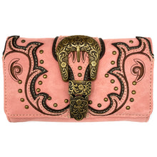 Load image into Gallery viewer, Western Bronze Buckle Tote Purse and Wallet
