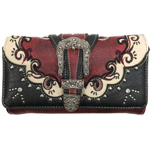 Load image into Gallery viewer, Western Embroidered Buckle Wallet
