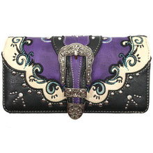 Load image into Gallery viewer, Western Embroidered Buckle Wallet

